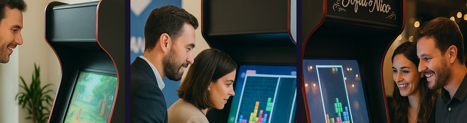 Borne d’arcade avec deux joueurs - événement pro